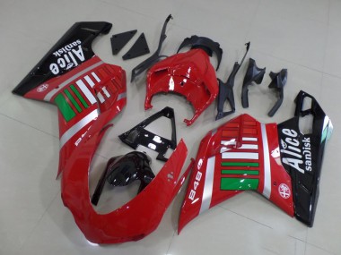 Alice mit Grün 07-14 Ducati 848 1098 1198 Motorrad Verkleidung