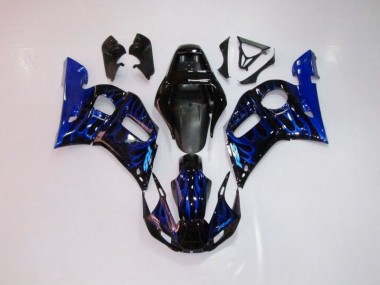 Blau Flamme 98-02 Yamaha YZF R6 Motorrad Verkleidung