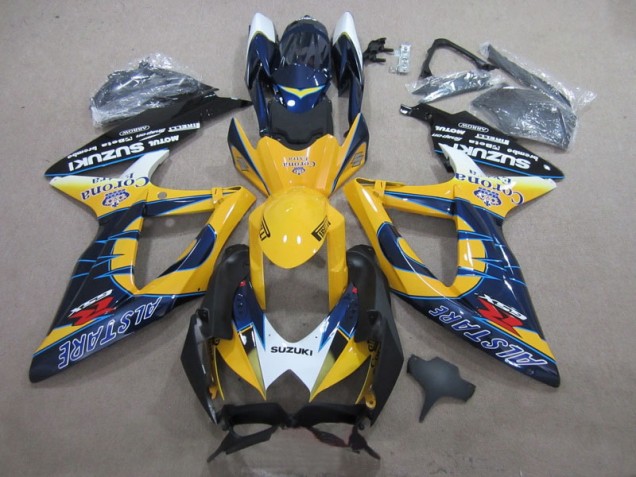 Blau Gelb Corona Extra 08-10 Suzuki GSXR 600 Motorrad Verkleidung Blau Gelb Corona Extra 08-10 Suzuki GSXR 600 Motorrad Verkleidung