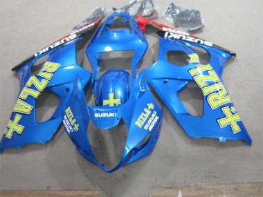Blau Gelb Rizla 03-04 Suzuki GSXR 1000 Motorrad Verkleidung