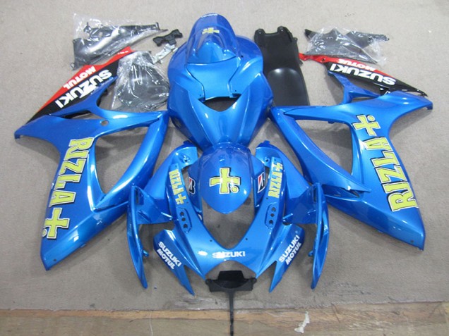 Blau Gelb Rizla 06-07 Suzuki GSXR 750 Motorrad Verkleidungen Blau Gelb Rizla 06-07 Suzuki GSXR 750 Motorrad Verkleidungen