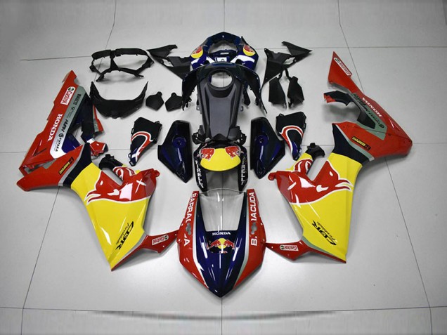 Blau Gelb Rot Rot Bull 17-20 Honda CBR1000RR Motorrad Verkleidung Blau Gelb Rot Rot Bull 17-20 Honda CBR1000RR Motorrad Verkleidung