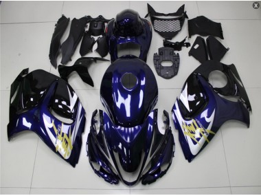 Blau Gold 08-19 Suzuki GSXR 1300 Hayabusa Motorrad Verkleidung