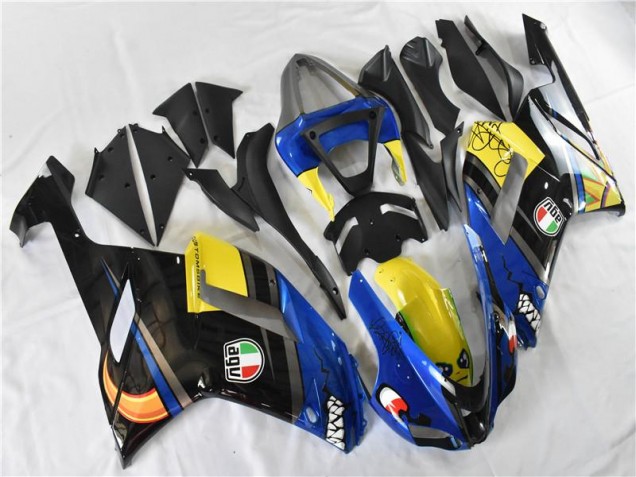 Blau Hai 07-08 Kawasaki ZX6R Motorrad Verkleidung Blau Hai 07-08 Kawasaki ZX6R Motorrad Verkleidung
