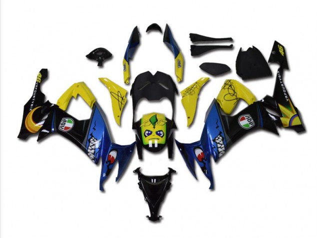 Blau Hai 08-10 Kawasaki ZX10R Motorrad Verkleidung Blau Hai 08-10 Kawasaki ZX10R Motorrad Verkleidung