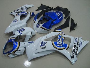 Blau Lucky Strike 07-08 Suzuki GSXR 1000 Motorrad Verkleidung