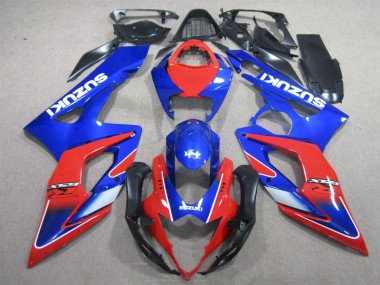 Blau Rot 05-06 Suzuki GSXR 1000 Motorrad Verkleidung