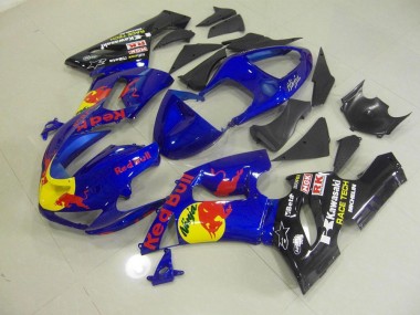 Blau Rot Bull 05-06 Kawasaki ZX6R Motorrad Verkleidung