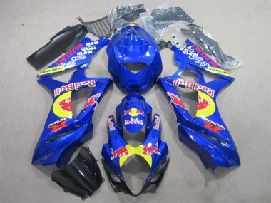 Blau Rot Bull 07-08 Suzuki GSXR 1000 Motorrad Verkleidung