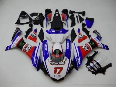Blau Rot KGN 17 15-19 Yamaha YZF R1 Motorrad Verkleidung