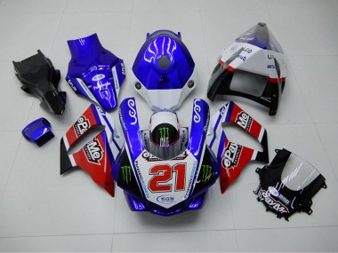 Blau Rot KGN 21 15-19 Yamaha YZF R1 Motorrad Verkleidung