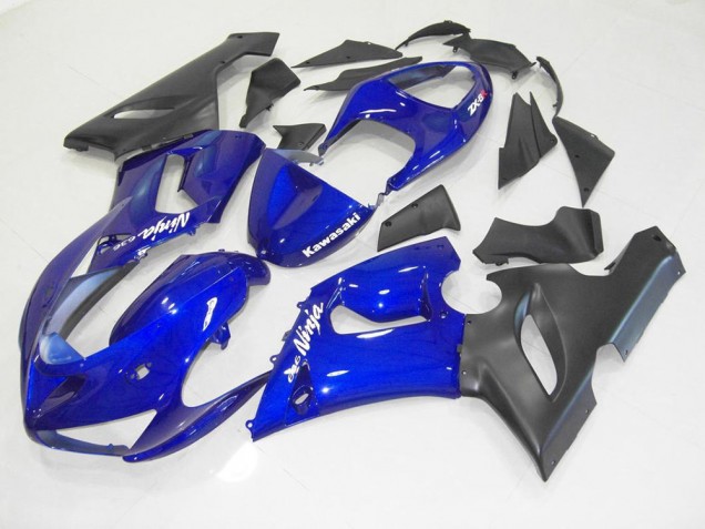 Blau Schwarz 05-06 Kawasaki ZX6R Motorrad Verkleidungen Blau Schwarz 05-06 Kawasaki ZX6R Motorrad Verkleidungen