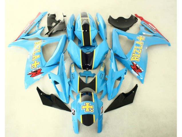Blau Schwarz 06-07 Suzuki GSXR 600/750 Motorrad Vollverkleidung Blau Schwarz 06-07 Suzuki GSXR 600/750 Motorrad Vollverkleidung