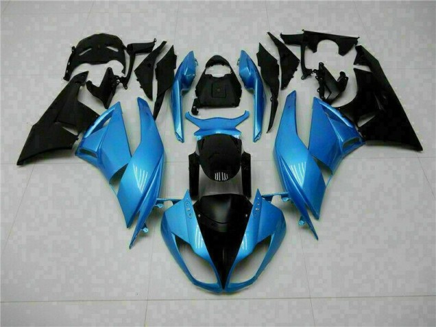 Blau Schwarz 09-12 Kawasaki ZX6R Motorrad Verkleidung Blau Schwarz 09-12 Kawasaki ZX6R Motorrad Verkleidung