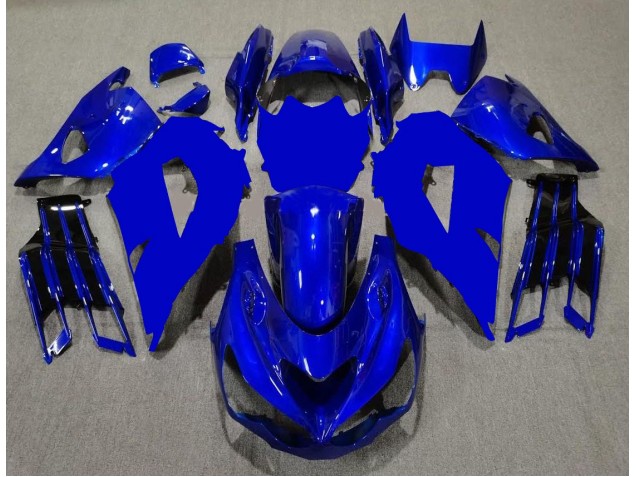 Blau Schwarz 12-21 Kawasaki ZX14R ZZR1400 Motorrad Verkleidung Blau Schwarz 12-21 Kawasaki ZX14R ZZR1400 Motorrad Verkleidung