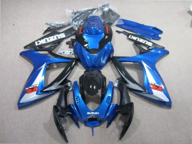 Blau Schwarz Weiß 06-07 Suzuki GSXR 600 Motorrad Verkleidung