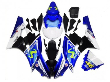Blau Schwarz Weiß 06-07 Yamaha YZF R6 Motorrad Verkleidung