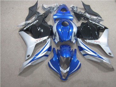 Blau Silber Schwarz 09-12 Honda CBR600RR Motorrad Verkleidung