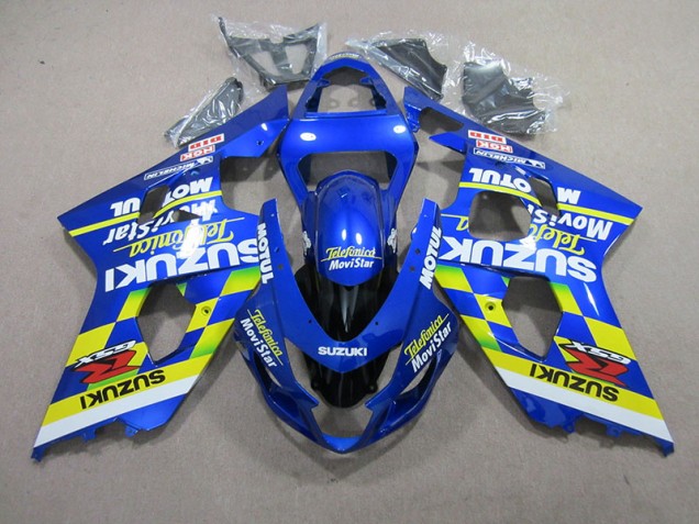 Blau Telefunica Movistar Motul 04-05 Suzuki GSXR 750 Motorrad Verkleidung
