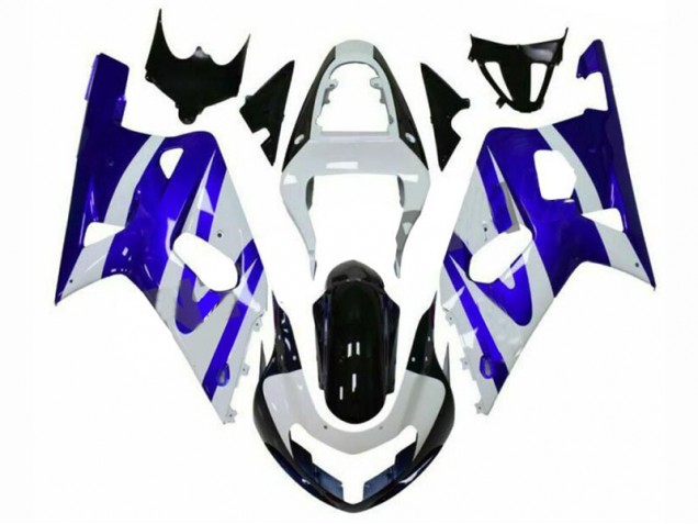 Blau Weiß 01-03 Suzuki GSXR 600/750 Motorrad Verkleidung Blau Weiß 01-03 Suzuki GSXR 600/750 Motorrad Verkleidung