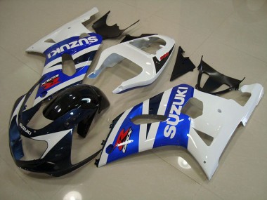 Blau Weiß 01-03 Suzuki GSXR 750 Motorrad Verkleidungen