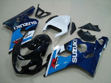 Blau Weiß 04-05 Suzuki GSXR 750 Motorrad Verkleidung