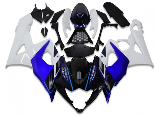 Blau Weiß 05-06 Suzuki GSXR 1000 Motorrad Verkleidung & Plastik Blau Weiß 05-06 Suzuki GSXR 1000 Motorrad Verkleidung & Plastik