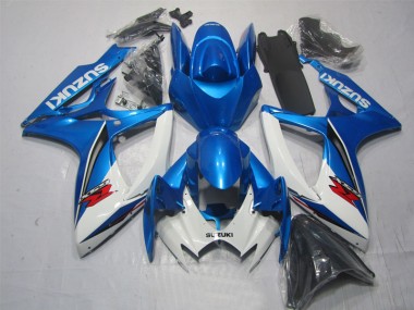 Blau Weiß 06-07 Suzuki GSXR 600 Motorrad Verkleidung & Plastik