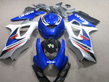 Blau Weiß 07-08 Suzuki GSXR 1000 Motorrad Verkleidung Komplett Sets