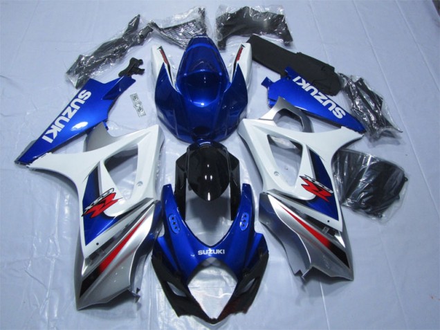 Blau Weiß 07-08 Suzuki GSXR 1000 Motorrad Verkleidung & Plastik Blau Weiß 07-08 Suzuki GSXR 1000 Motorrad Verkleidung & Plastik