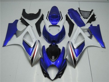 Blau Weiß 07-08 Suzuki GSXR 1000 Motorrad Verkleidungen