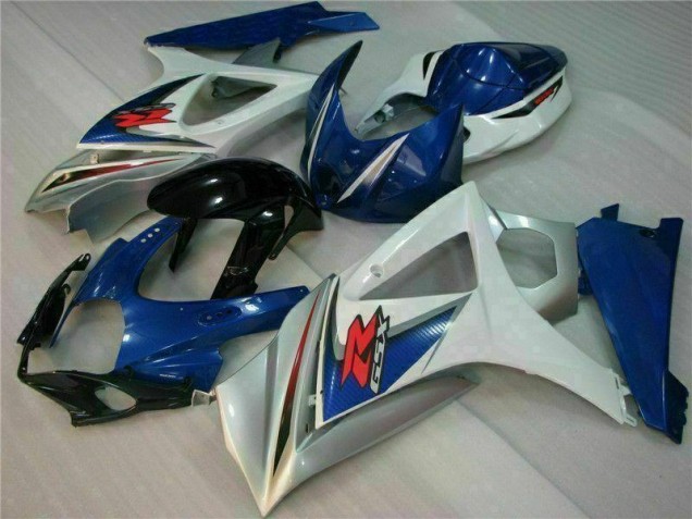 Blau Weiß 07-08 Suzuki GSXR 1000 Motorrad Vollverkleidung & Plastik