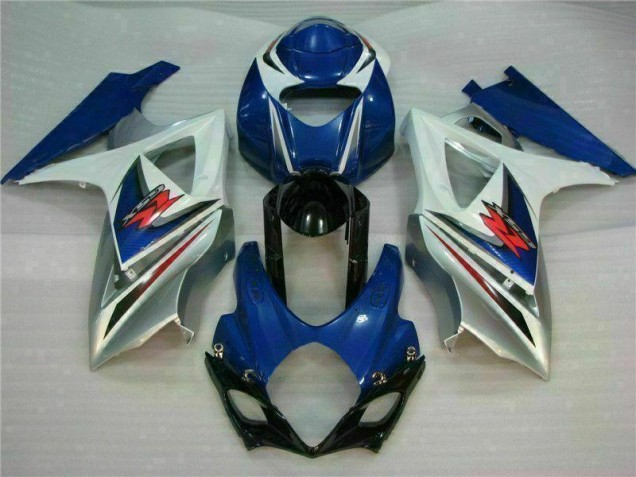 Blau Weiß 07-08 Suzuki GSXR 1000 Motorrad Vollverkleidung & Plastik