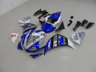 Blau Weiß 09-11 Yamaha YZF R1 Motorrad Vollverkleidung