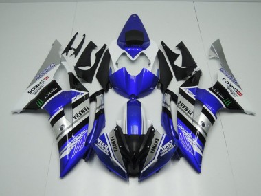 Blau Weiß ENEOS Monster 08-16 Yamaha YZF R6 Motorrad Verkleidung