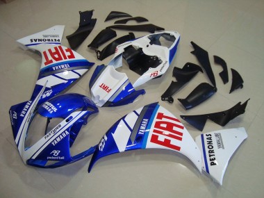 Blau Weiß Fiat 09-11 Yamaha YZF R1 Motorrad Verkleidung