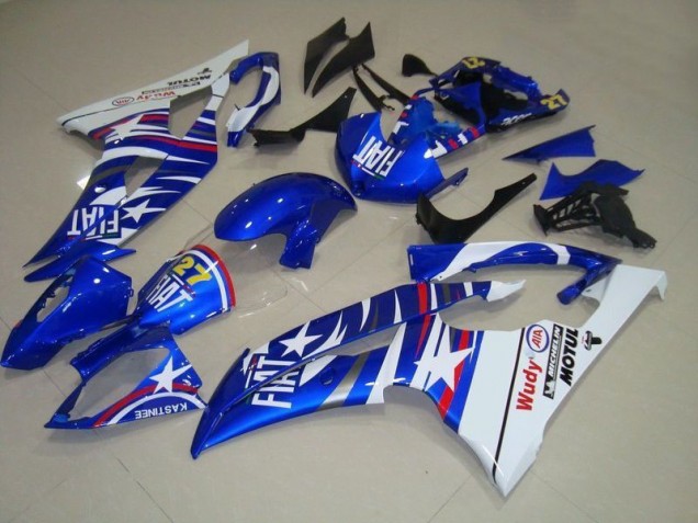 Blau Weiß Fiat 27 Rot Wudy 08-16 Yamaha YZF R6 Motorrad Verkleidung Blau Weiß Fiat 27 Rot Wudy 08-16 Yamaha YZF R6 Motorrad Verkleidung