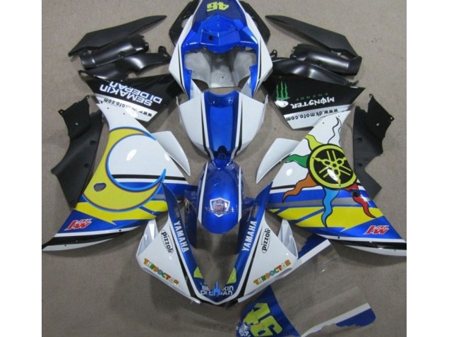 Blau Weiß Gelb 46 09-11 Yamaha YZF R1 Motorrad Verkleidung Blau Weiß Gelb 46 09-11 Yamaha YZF R1 Motorrad Verkleidung