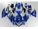 Blau Weiß Grün 08-10 Suzuki GSXR 600/750 Motorrad Verkleidung