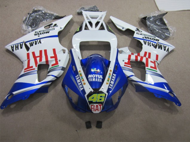 Blau Weiß Motul Dunlop 46 09-11 Yamaha YZF R1 Motorrad Verkleidungen Blau Weiß Motul Dunlop 46 09-11 Yamaha YZF R1 Motorrad Verkleidungen