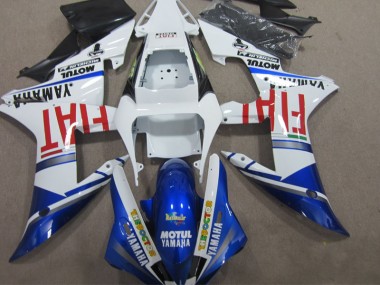 Blau Weiß Motul Fiat 02-03 Yamaha YZF R1 Motorrad Verkleidung
