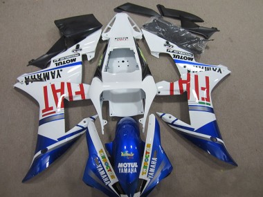 Blau Weiß Motul Fiat 04-06 Yamaha YZF R1 Motorrad Verkleidungen