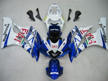 Blau Weiß Motul Rot Fiat 06-07 Yamaha YZF R6 Motorrad Verkleidung