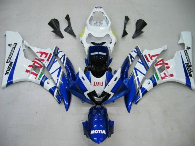 Blau Weiß Motul Rot Fiat 06-07 Yamaha YZF R6 Motorrad Verkleidung Blau Weiß Motul Rot Fiat 06-07 Yamaha YZF R6 Motorrad Verkleidung