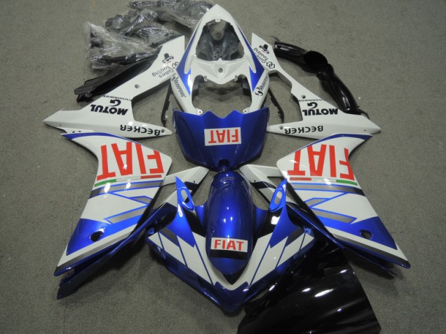 Blau Weiß Rot Fiat 07-08 Yamaha YZF R1 Motorrad Verkleidung Blau Weiß Rot Fiat 07-08 Yamaha YZF R1 Motorrad Verkleidung