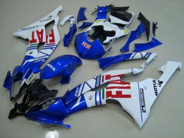 Blau Weiß Rot Fiat 08-16 Yamaha YZF R6 Motorrad Verkleidung
