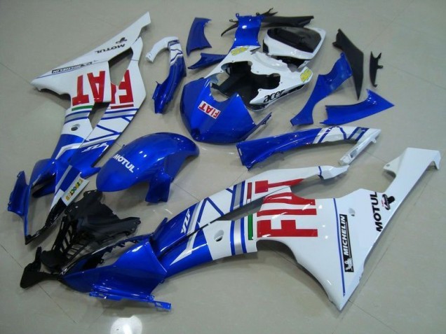 Blau Weiß Rot Fiat 08-16 Yamaha YZF R6 Motorrad Verkleidung Blau Weiß Rot Fiat 08-16 Yamaha YZF R6 Motorrad Verkleidung