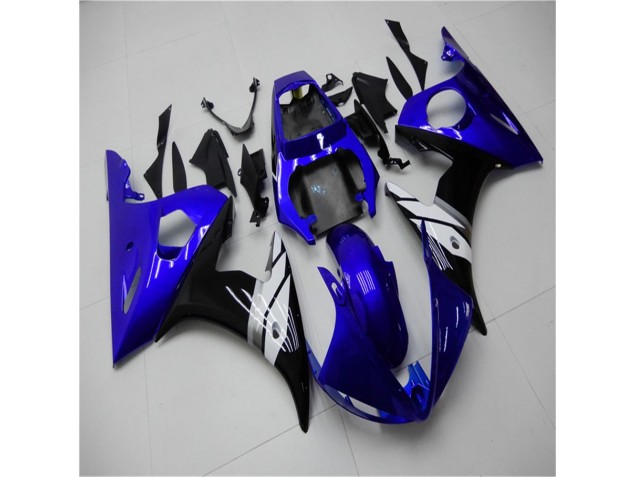 Blau Weiß Schwarz 03-05 Yamaha YZF R6 Motorrad Verkleidung Blau Weiß Schwarz 03-05 Yamaha YZF R6 Motorrad Verkleidung