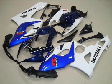 Blau Weiß Schwarz 05-06 Suzuki GSXR 1000 Motorrad Verkleidung