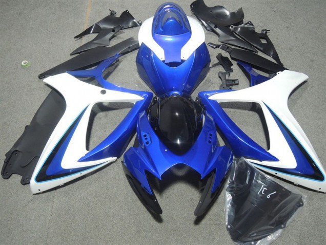 Blau Weiß Schwarz 06-07 Suzuki GSXR 600 Motorrad Verkleidung Blau Weiß Schwarz 06-07 Suzuki GSXR 600 Motorrad Verkleidung